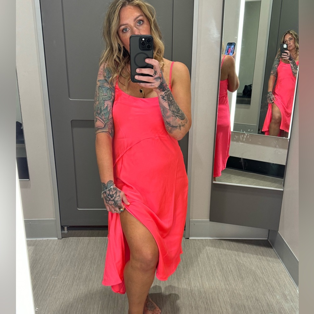 a new day Asymmetrical Midi Slip Dress